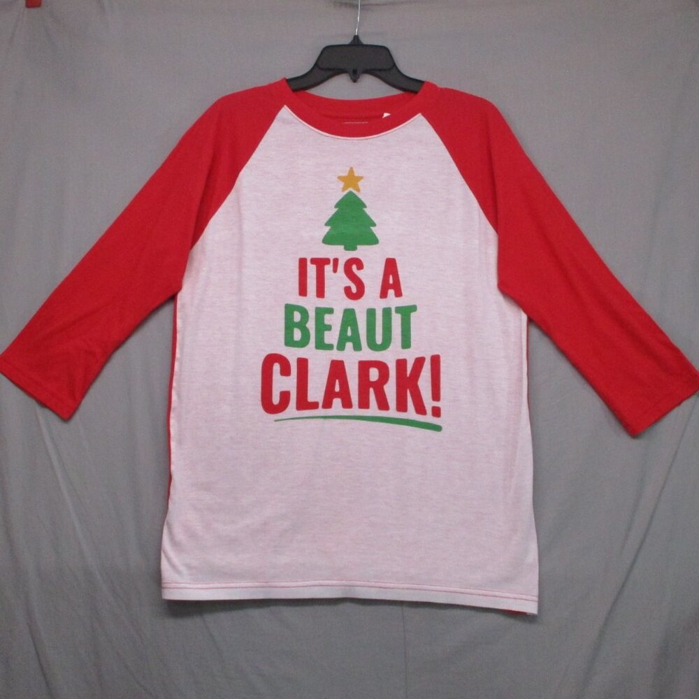 21 National Lampoons Christmas Quarter Raglan Sleeve White & Red Women Size | M